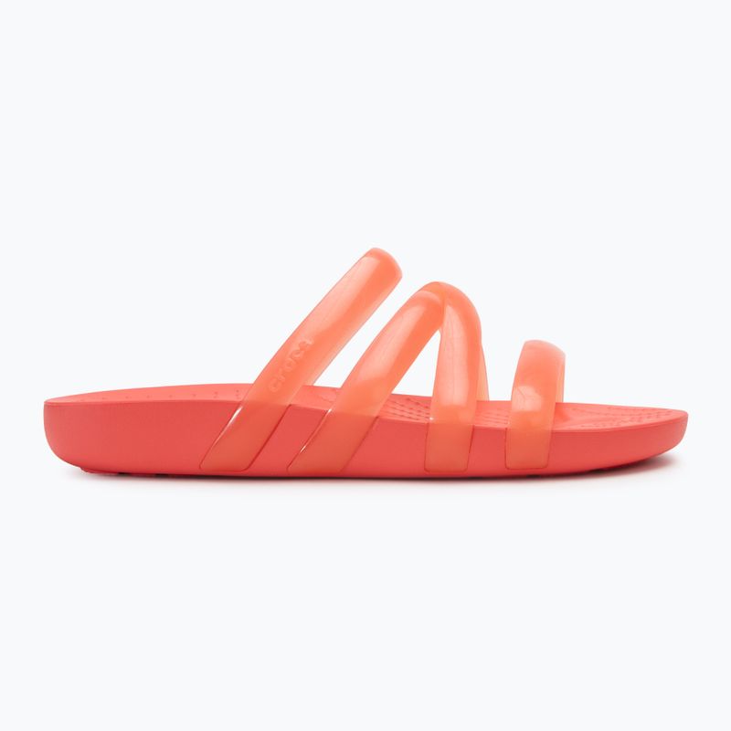 Klapki damskie Crocs Splash Glossy Strappy neon watermelon 2