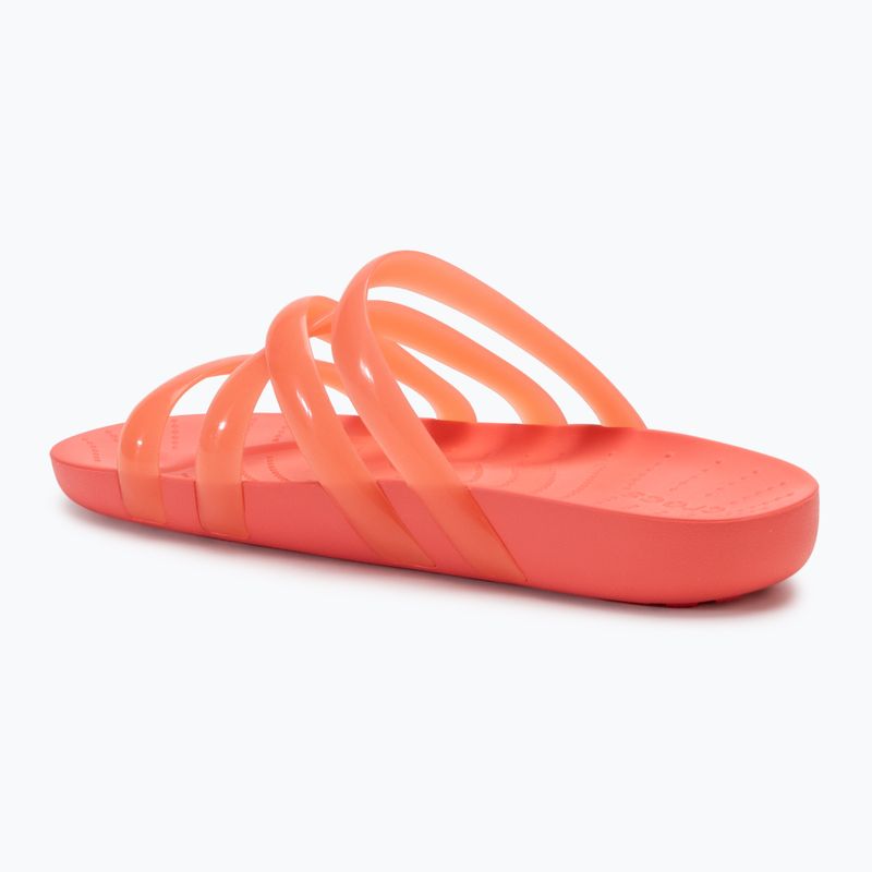 Klapki damskie Crocs Splash Glossy Strappy neon watermelon 3