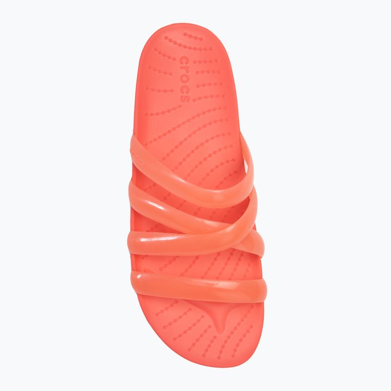 Klapki damskie Crocs Splash Glossy Strappy neon watermelon 5