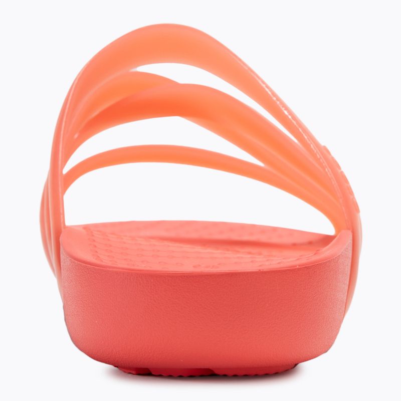 Klapki damskie Crocs Splash Glossy Strappy neon watermelon 6