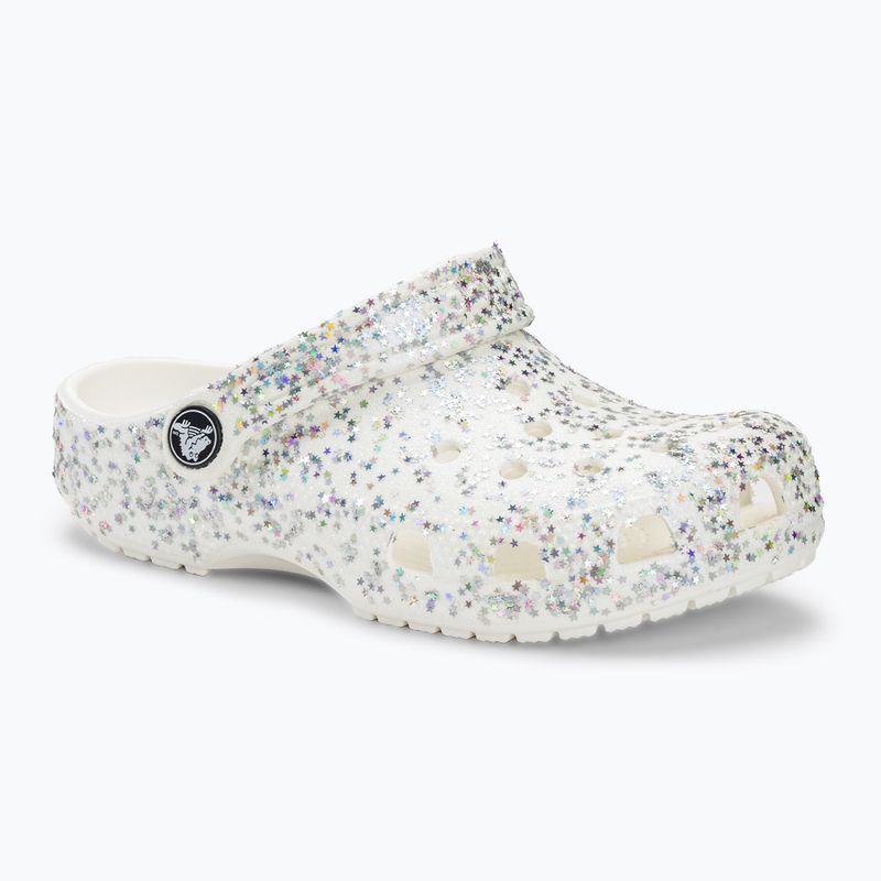 Klapki dziecięce Crocs Classic Starry Glitter white