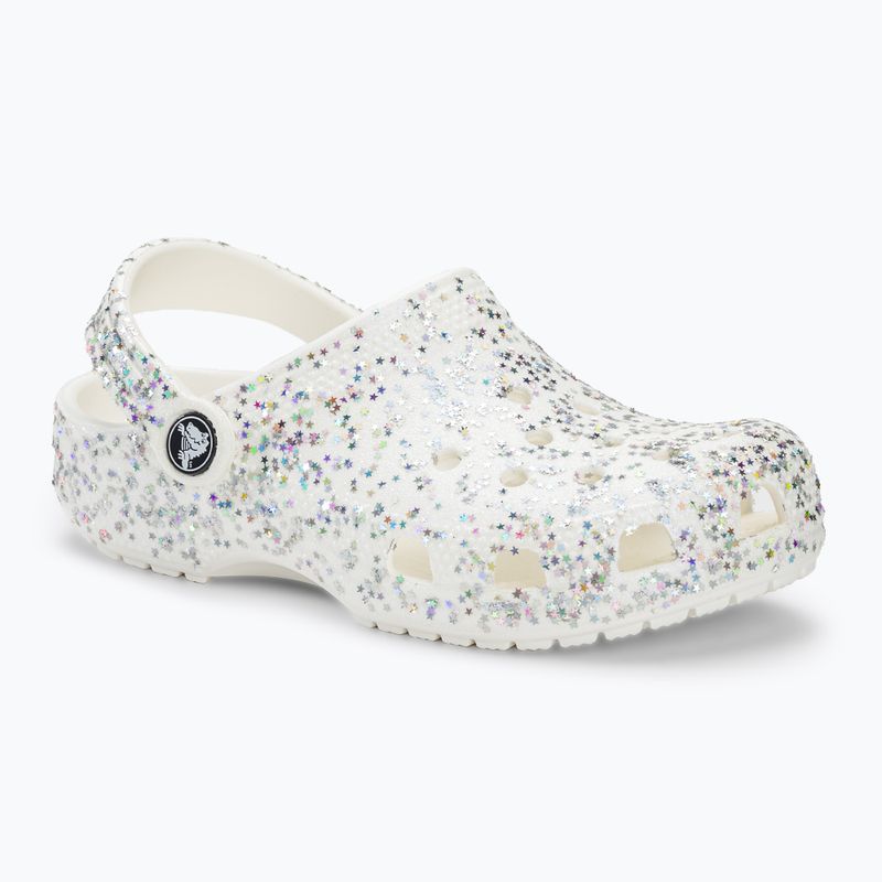 Klapki dziecięce Crocs Classic Starry Glitter white 2