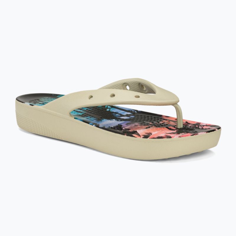 Japonki damskie Crocs Classic Platform Retro Resort bone/multi