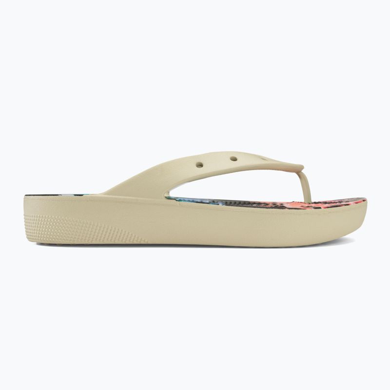 Japonki damskie Crocs Classic Platform Retro Resort bone/multi 2