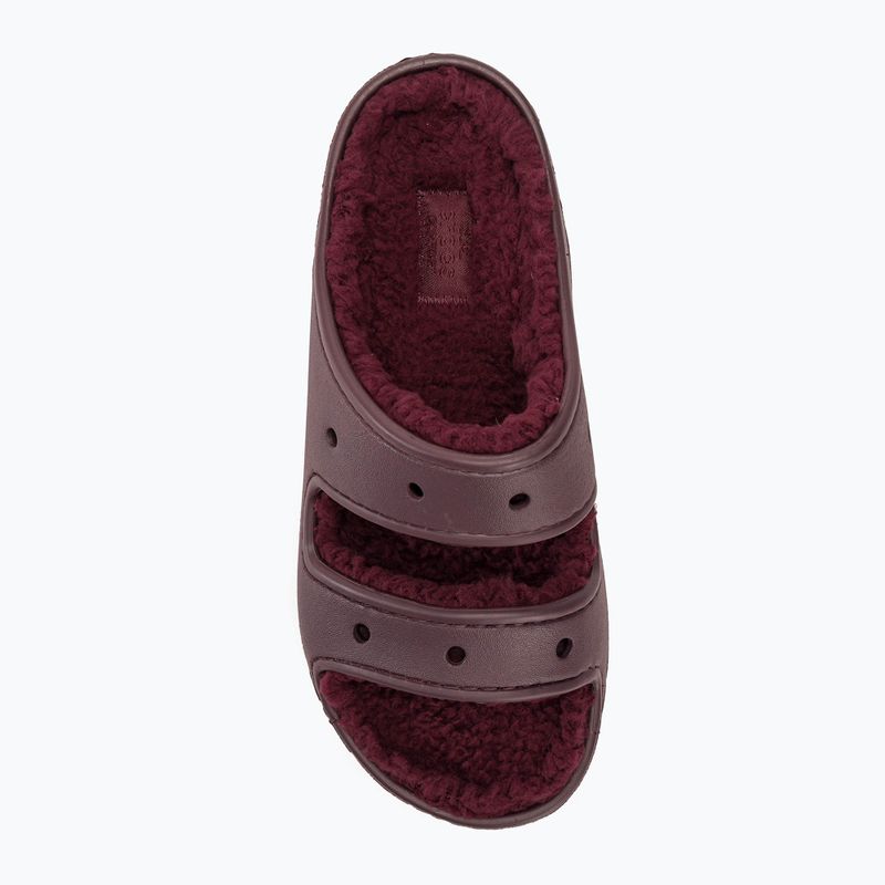 Klapki Crocs Classic Cozzzy Sandal dark cherry 5