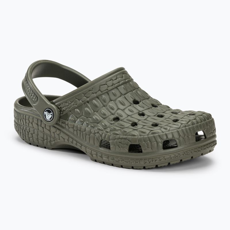 Klapki Crocs Classic Crocskin dusty olive 2