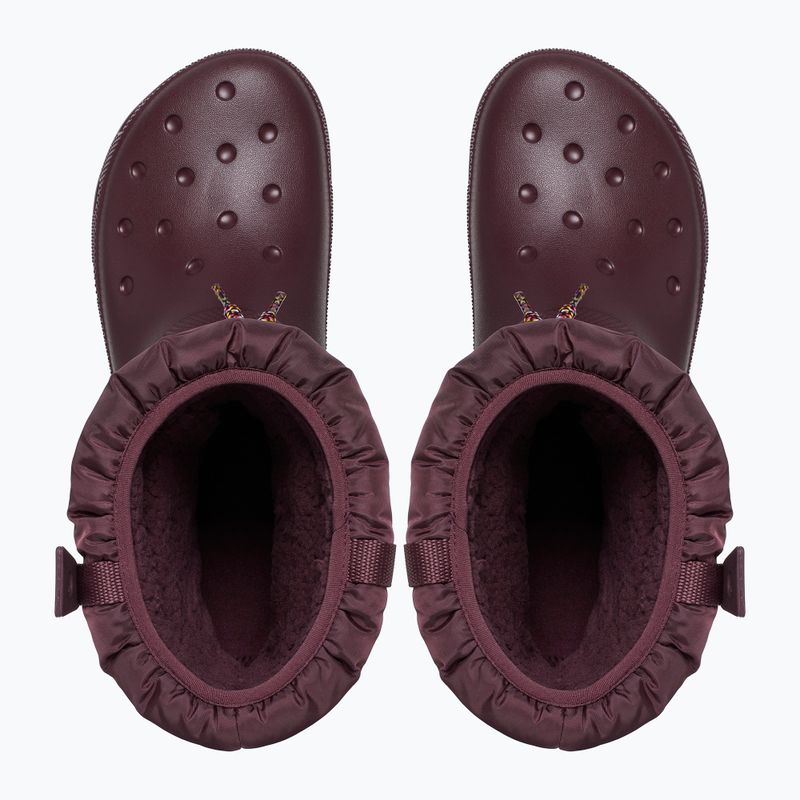 Śniegowce damskie Crocs Classic Neo Puff Luxe dark cherry 11