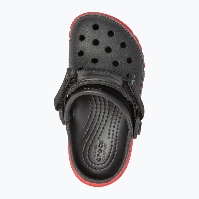 Klapki dziecięce Crocs Duet Max II Clog Toddler black/varsity red 6