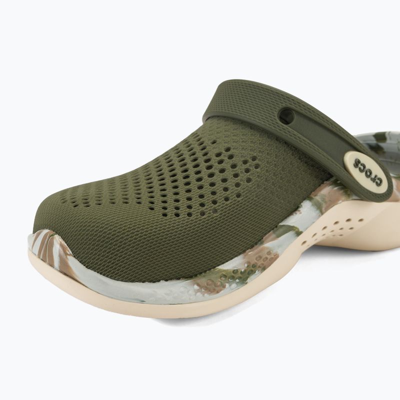 Klapki Crocs LiteRide 360 Marbled Clog army green/multi 8