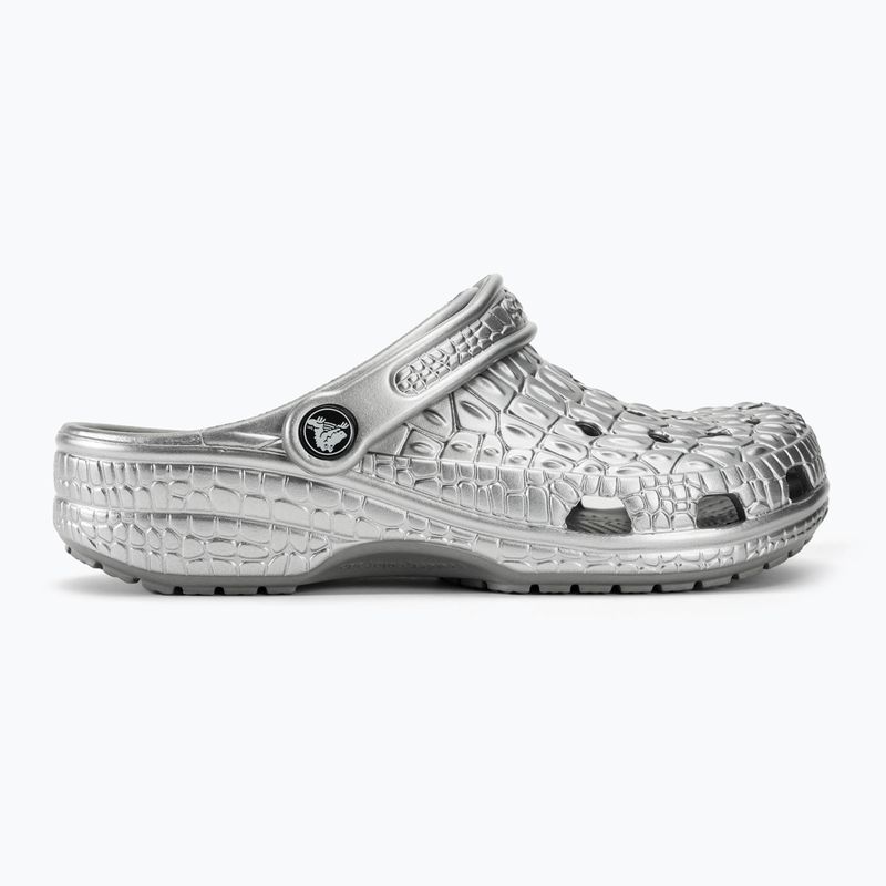 Klapki Crocs Classic Metallic Crocskin silver 3