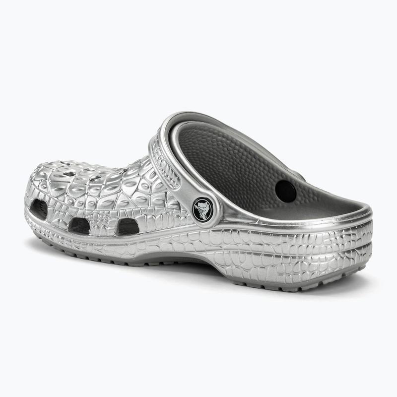 Klapki Crocs Classic Metallic Crocskin silver 4
