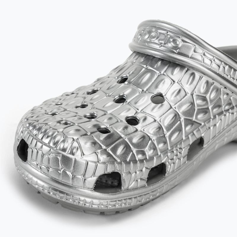 Klapki Crocs Classic Metallic Crocskin silver 8