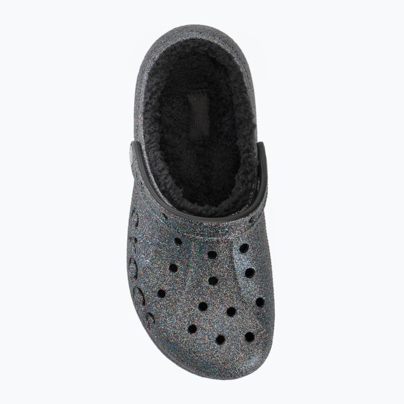 Klapki damskie Crocs Baya Platform Lined Glitter Clog black giltter 6