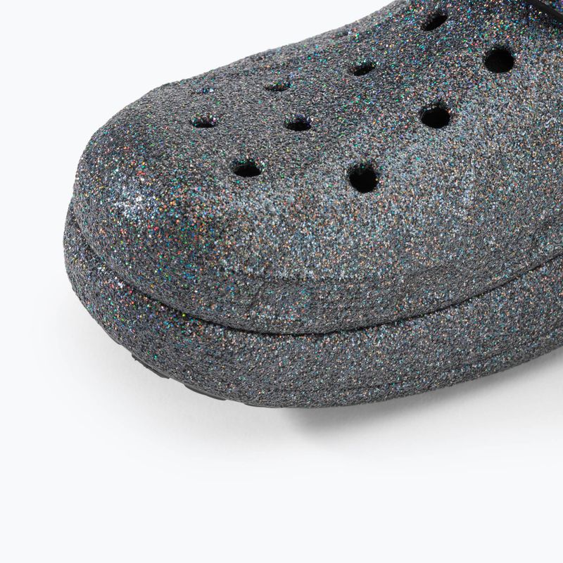 Klapki damskie Crocs Baya Platform Lined Glitter Clog black giltter 8