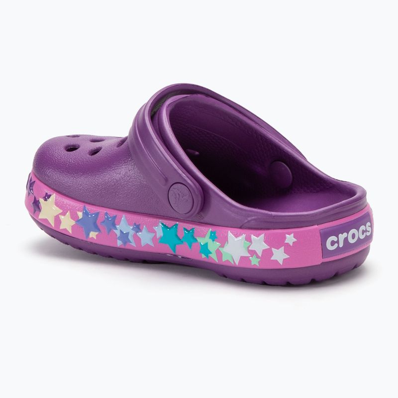 Klapki dziecięce Crocs Crocband Lights Clog Toddler amethyst 4