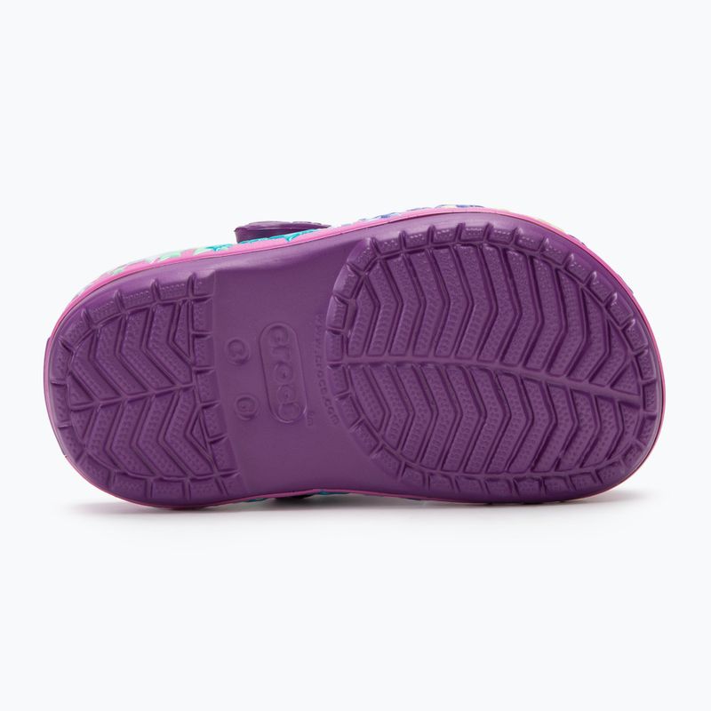 Klapki dziecięce Crocs Crocband Lights Clog Toddler amethyst 5