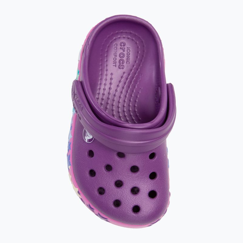 Klapki dziecięce Crocs Crocband Lights Clog Toddler amethyst 6