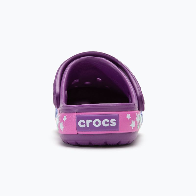 Klapki dziecięce Crocs Crocband Lights Clog Toddler amethyst 7