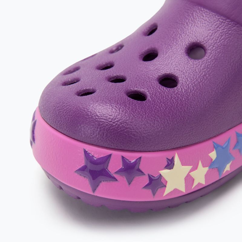 Klapki dziecięce Crocs Crocband Lights Clog Toddler amethyst 8