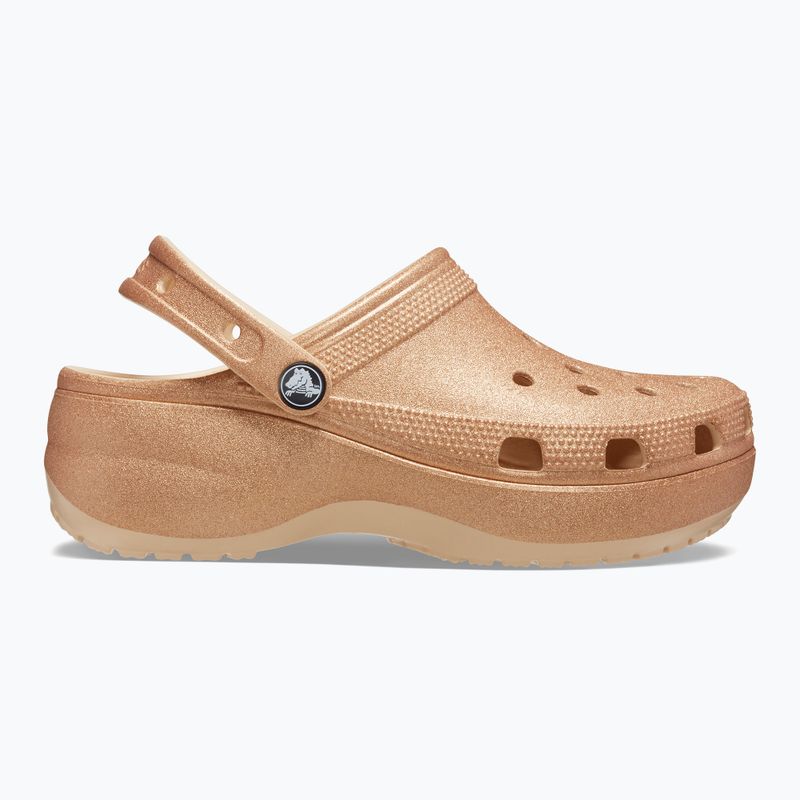 Klapki damskie Crocs Classic Platform Glitter shitake 10