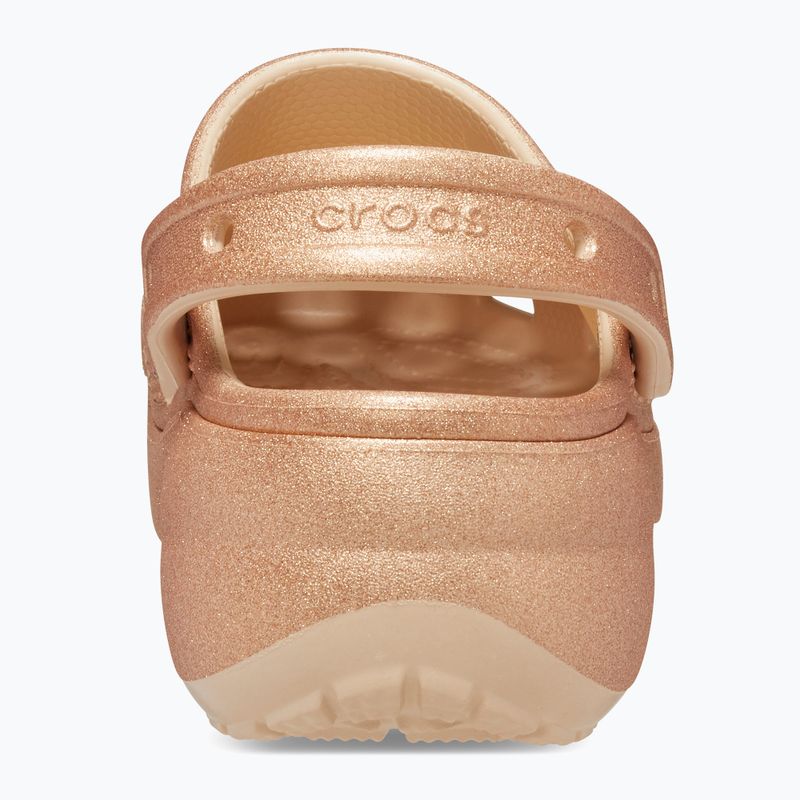 Klapki damskie Crocs Classic Platform Glitter shitake 11