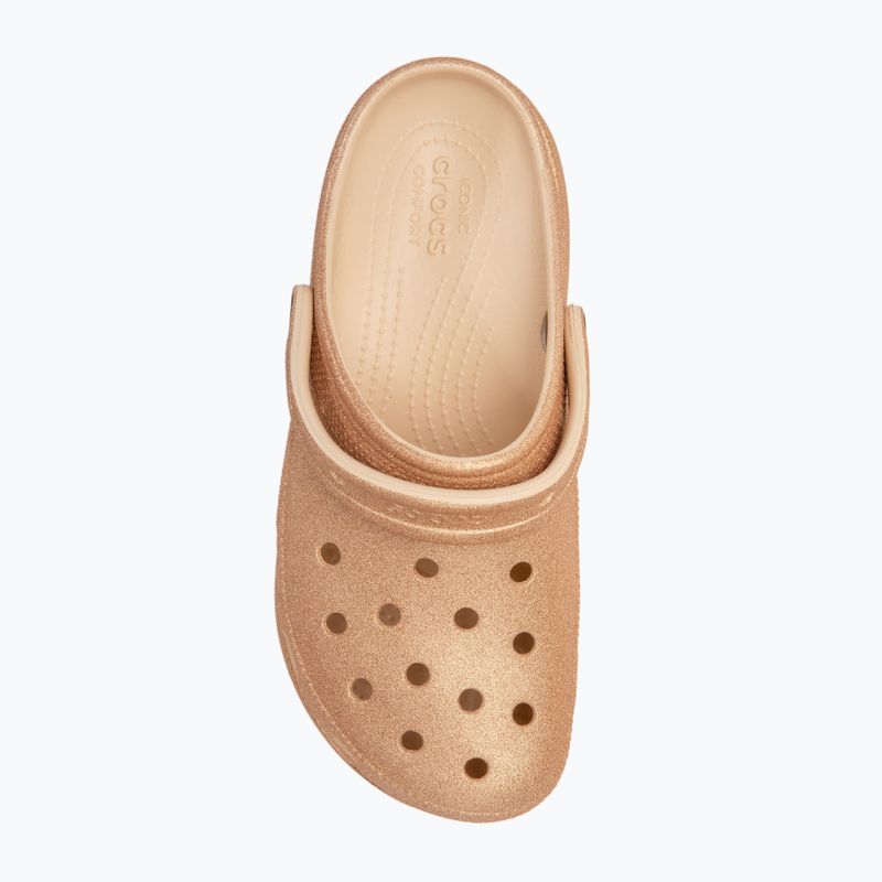 Klapki damskie Crocs Classic Platform Glitter shitake 6