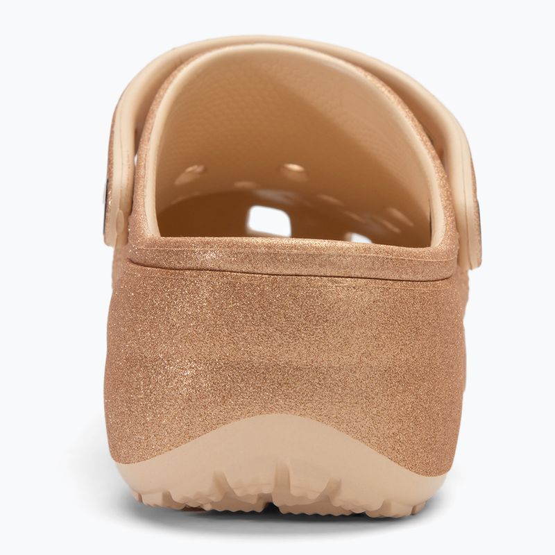 Klapki damskie Crocs Classic Platform Glitter shitake 7