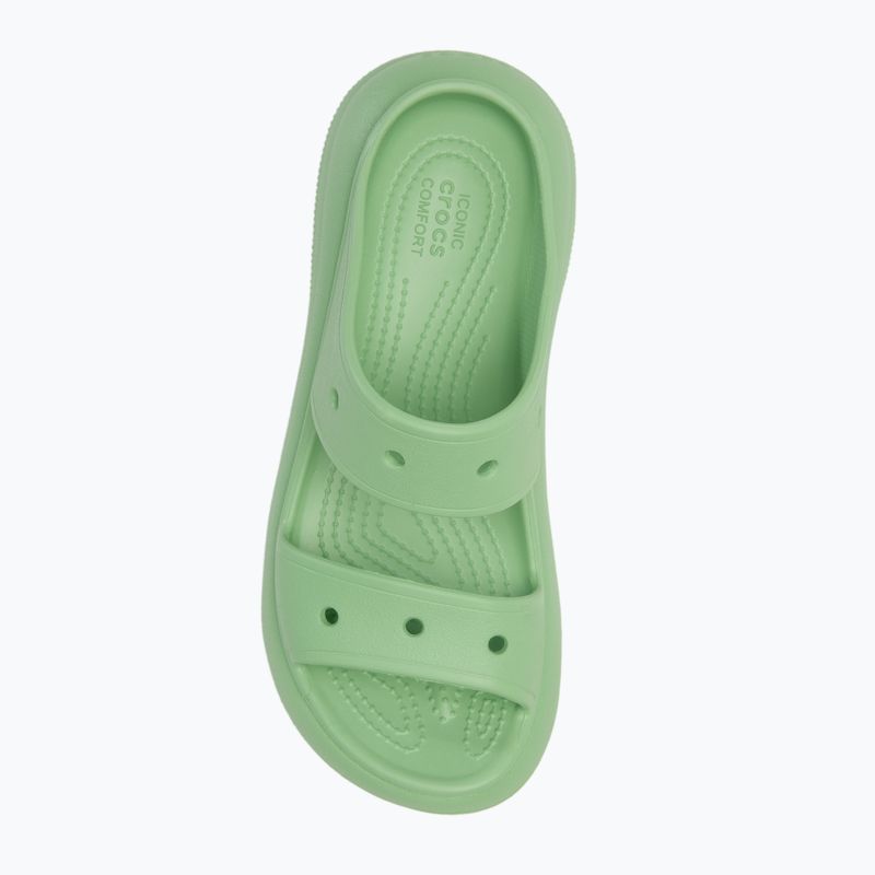 Klapki damskie Crocs Classic Crush Sandal fair green 5