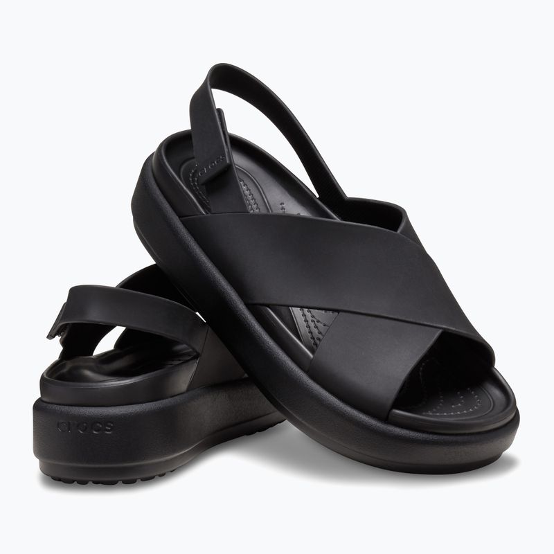 Sandały damskie Crocs Brooklyn Luxe Cross Strap black 12