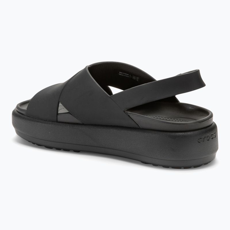Sandały damskie Crocs Brooklyn Luxe Cross Strap black 3