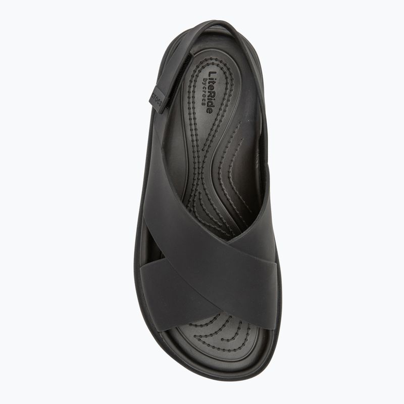 Sandały damskie Crocs Brooklyn Luxe Cross Strap black 5