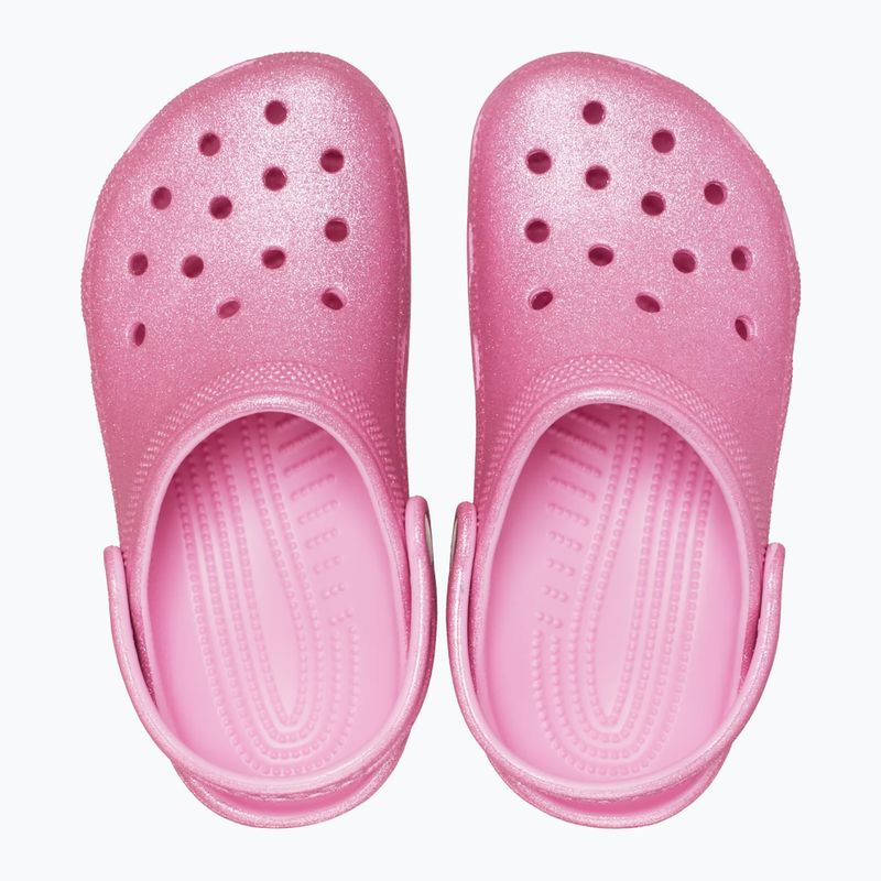 Klapki dziecięce Crocs Classic Glitter Clog Kids pink tweed glitter 4