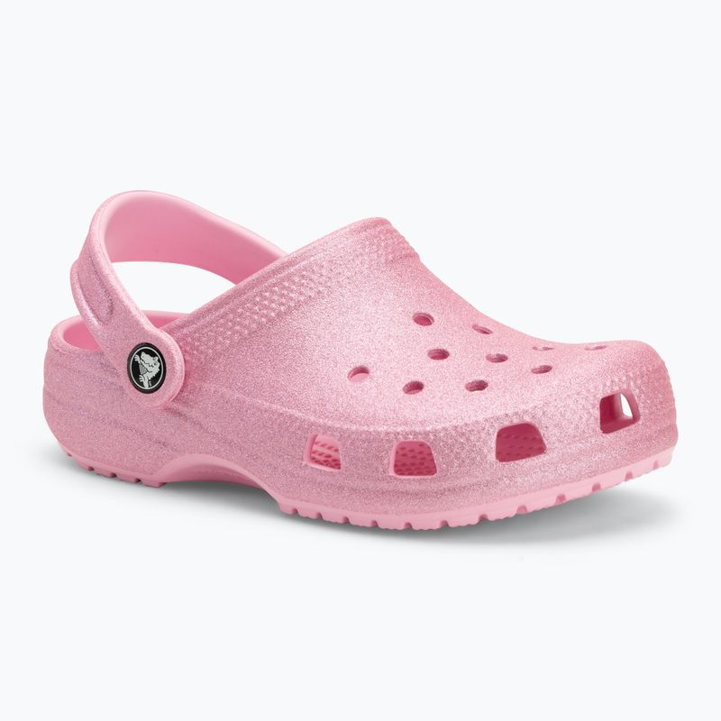 Klapki dziecięce Crocs Classic Glitter Clog Kids pink tweed glitter 2