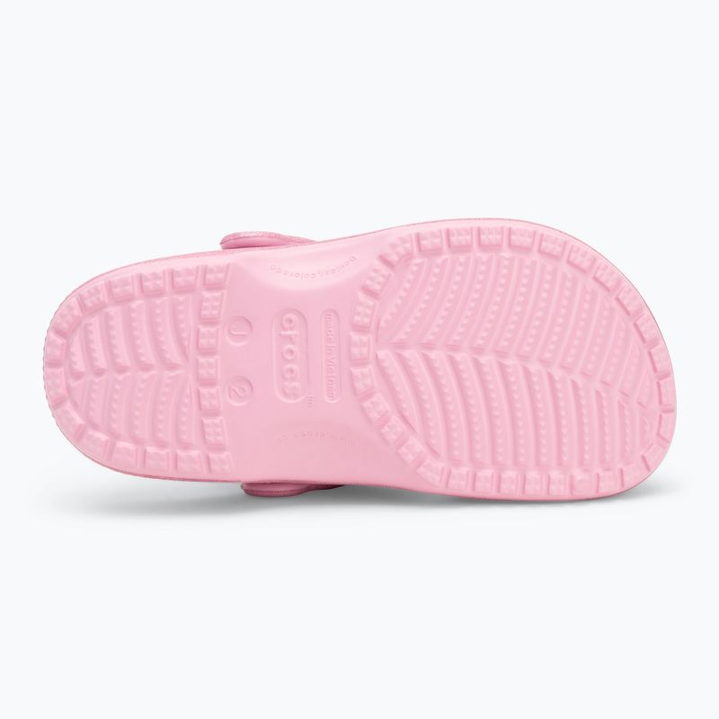 Klapki dziecięce Crocs Classic Glitter Clog Kids pink tweed glitter 5