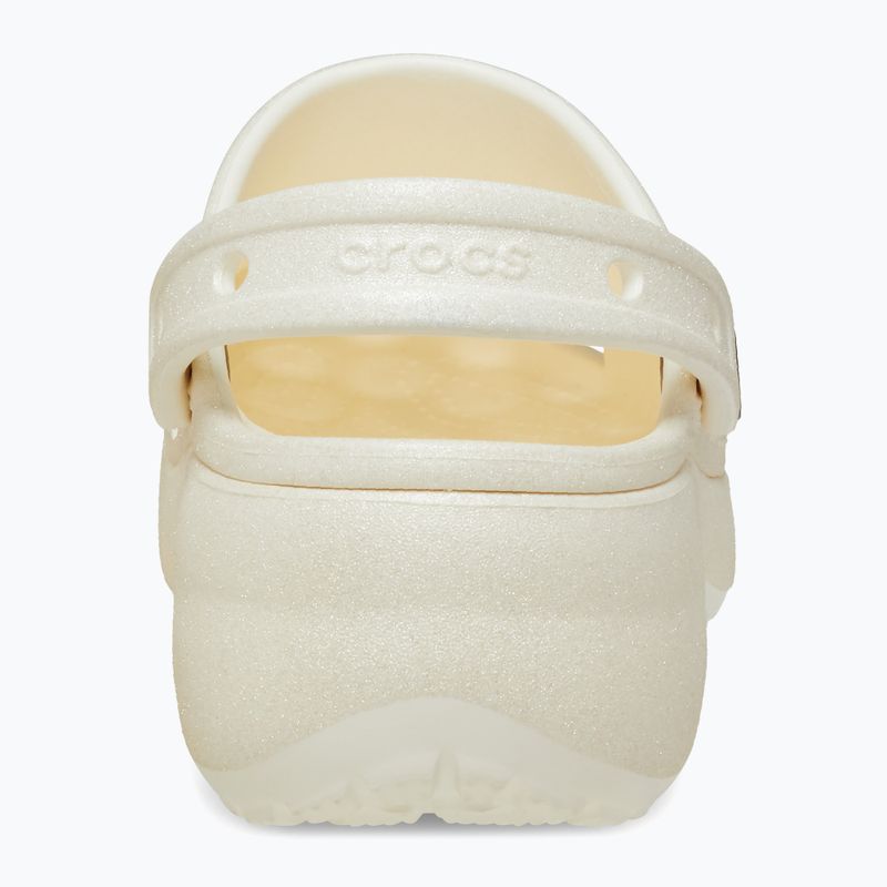 Klapki damskie Crocs Classic Platform Glitter chalk 11