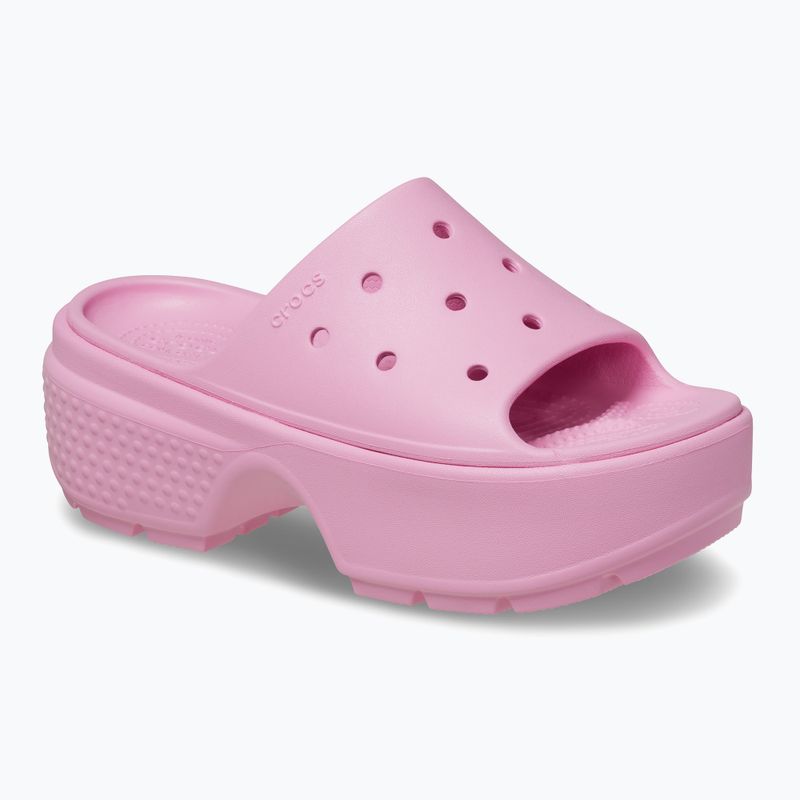 Klapki damskie Crocs Stomp Slide pink tweed 8