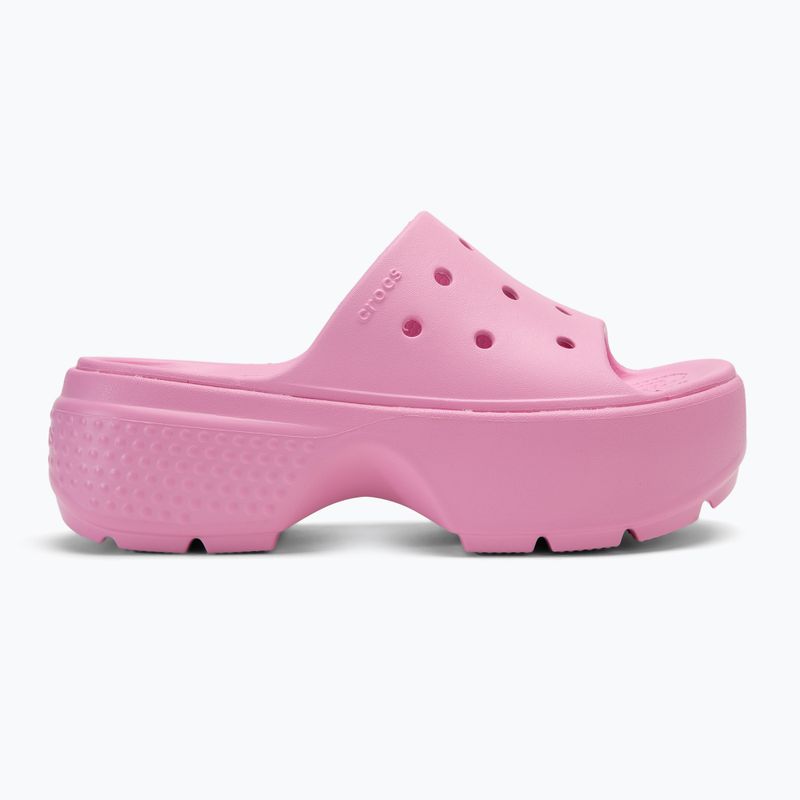 Klapki damskie Crocs Stomp Slide pink tweed 2
