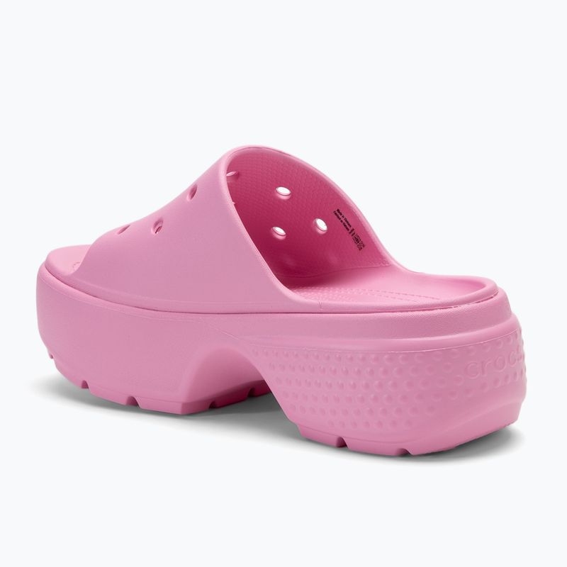 Klapki damskie Crocs Stomp Slide pink tweed 3