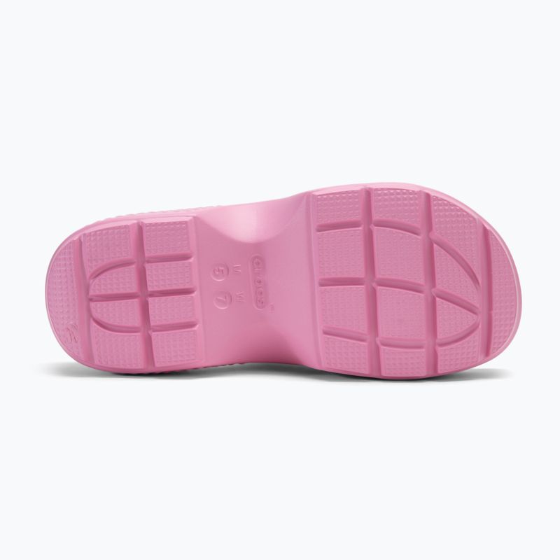 Klapki damskie Crocs Stomp Slide pink tweed 4