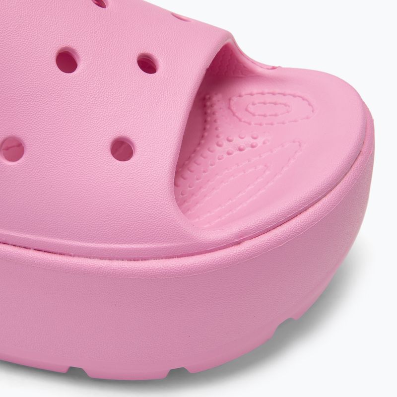 Klapki damskie Crocs Stomp Slide pink tweed 7
