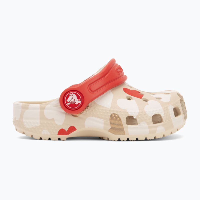 Klapki dziecięce Crocs Classic Heart Print Clog sandstone 3