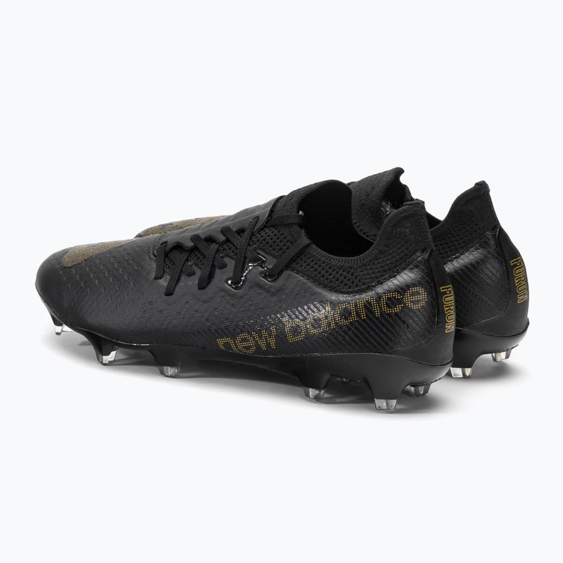 Buty piłkarskie męskie New Balance Furon Pro V7+ FG black/gold 3