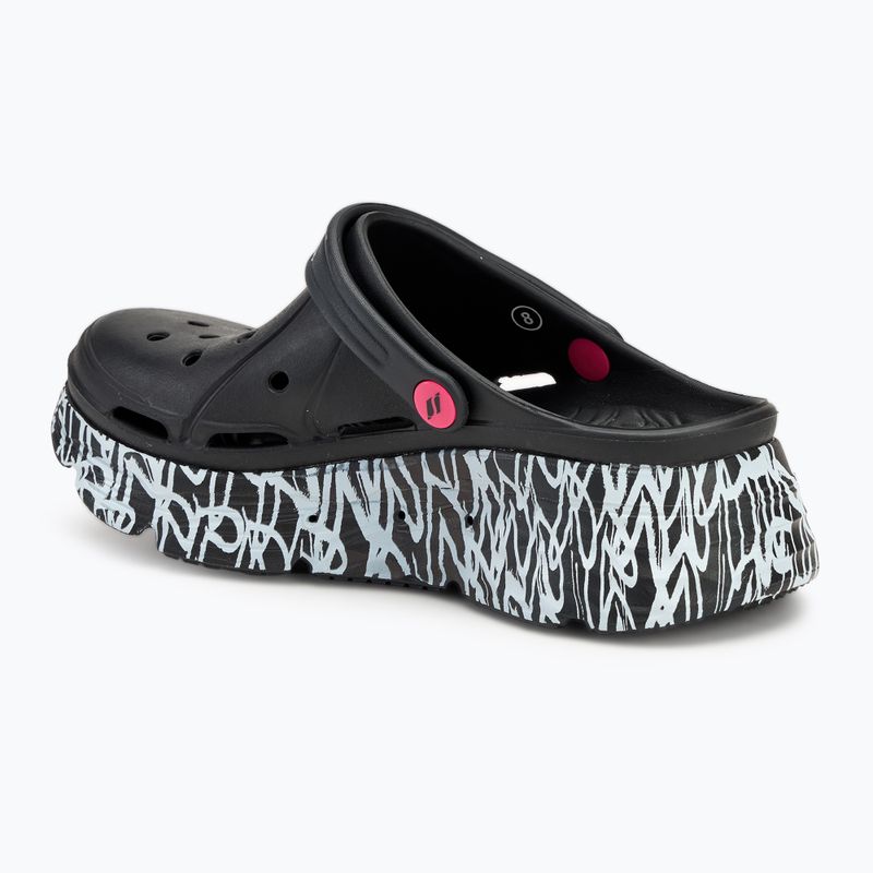 Klapki damskie SKECHERS JGoldcrown Max Cushioning Foamies Love True black 4