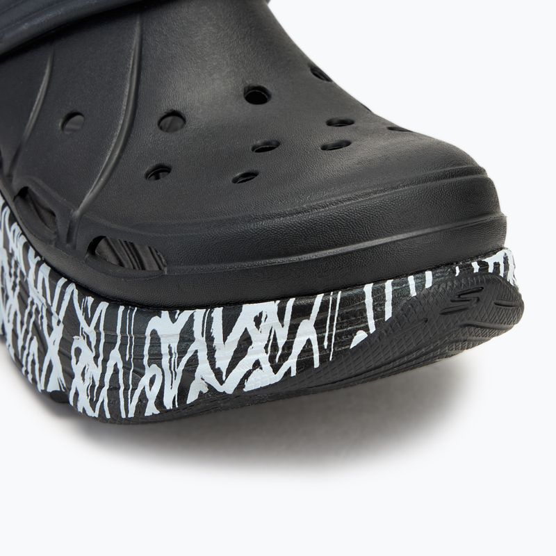 Klapki damskie SKECHERS JGoldcrown Max Cushioning Foamies Love True black 8