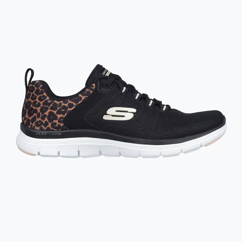 Buty damskie SKECHERS Flex Appeal 4.0 Wild Ballad black/leopard