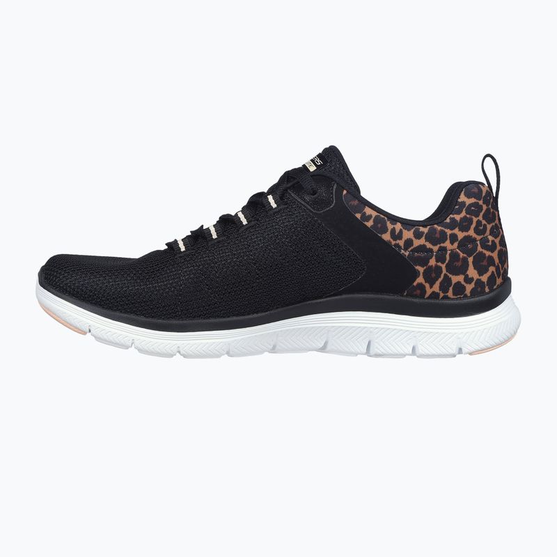Buty damskie SKECHERS Flex Appeal 4.0 Wild Ballad black/leopard 3
