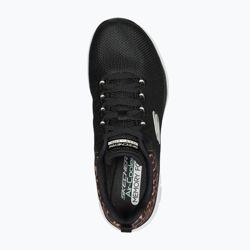 Buty damskie SKECHERS Flex Appeal 4.0 Wild Ballad black/leopard 5