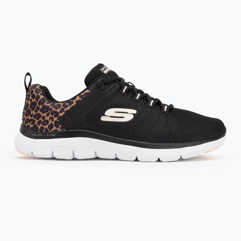 Buty damskie SKECHERS Flex Appeal 4.0 Wild Ballad black/leopard 2
