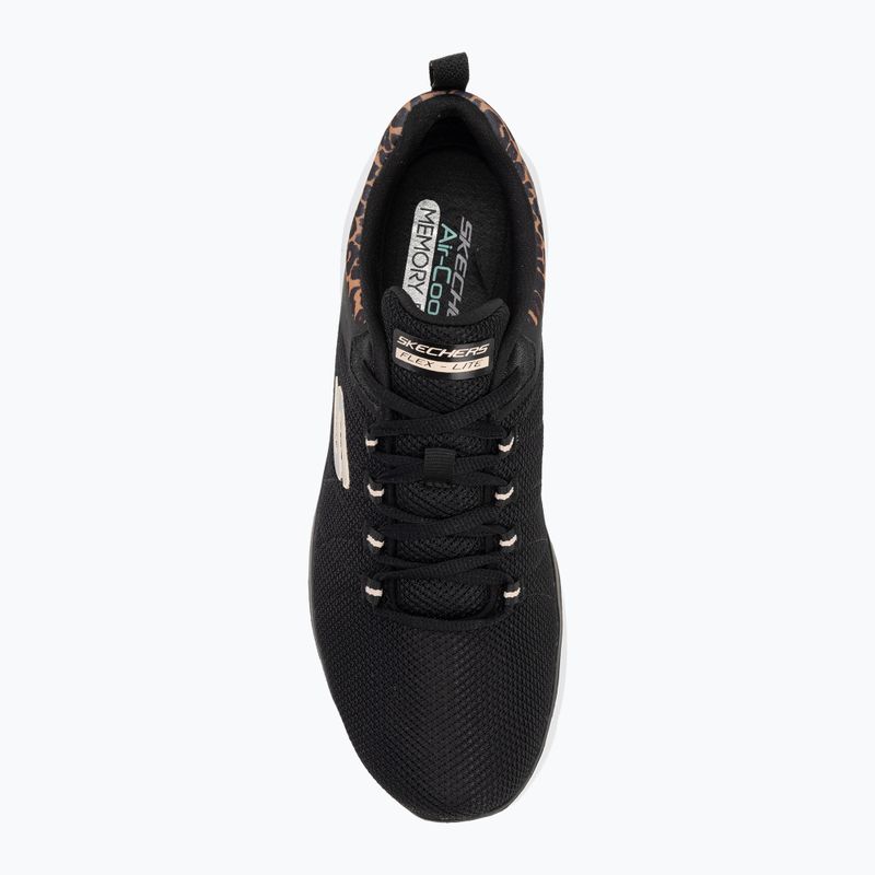 Buty damskie SKECHERS Flex Appeal 4.0 Wild Ballad black/leopard 5