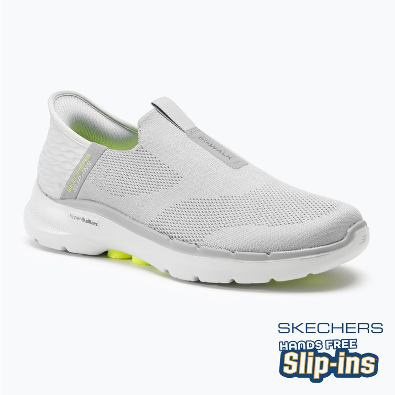 Buty męskie SKECHERS Slip-ins Go Walk 6 Easy On grey/grey/green